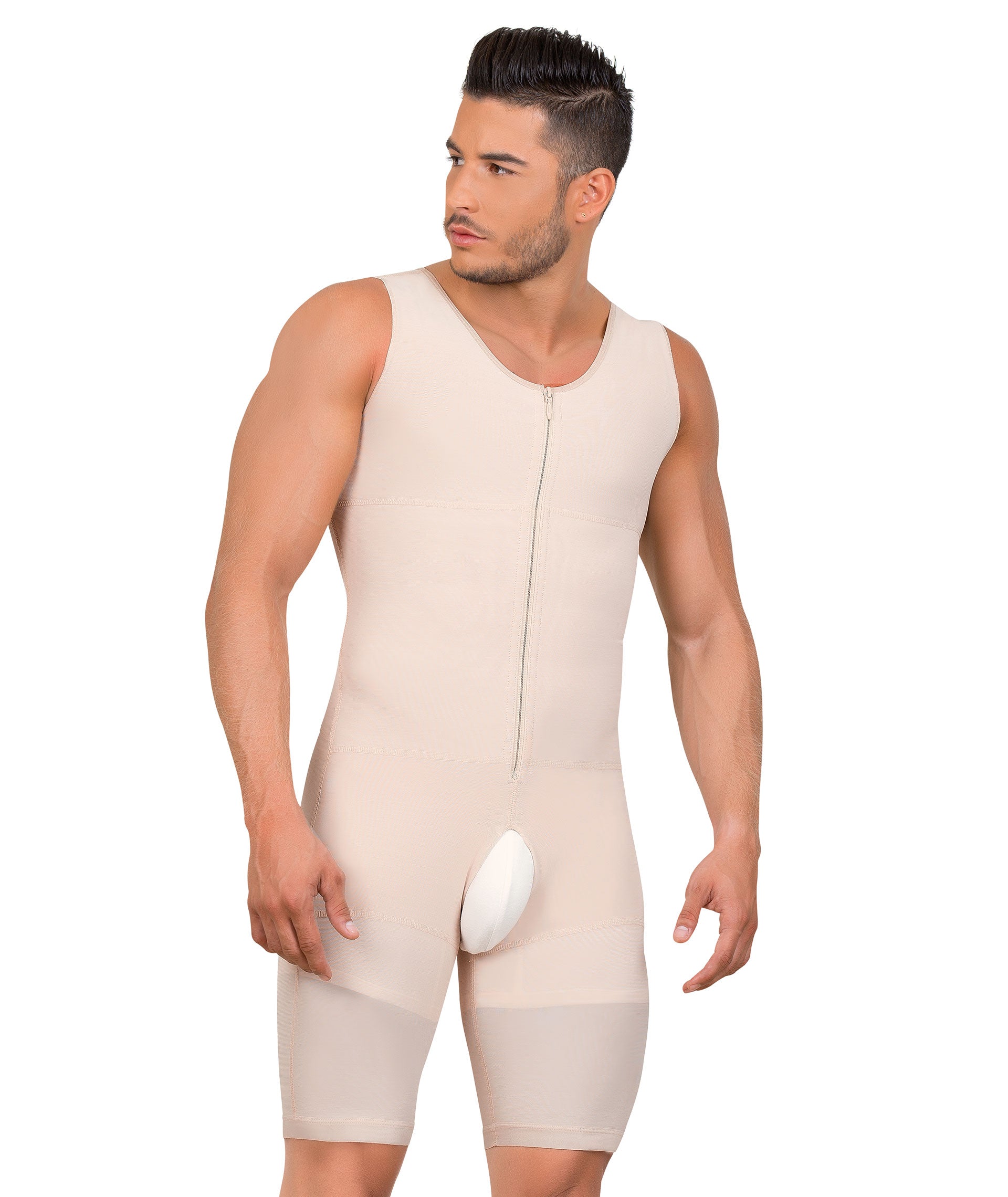 MariaE ME-08108 Long Bodysuit with Zipper For Men