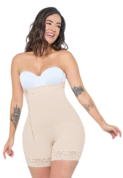 MariaE ME-09143 High Compress Garment Short With Zipper