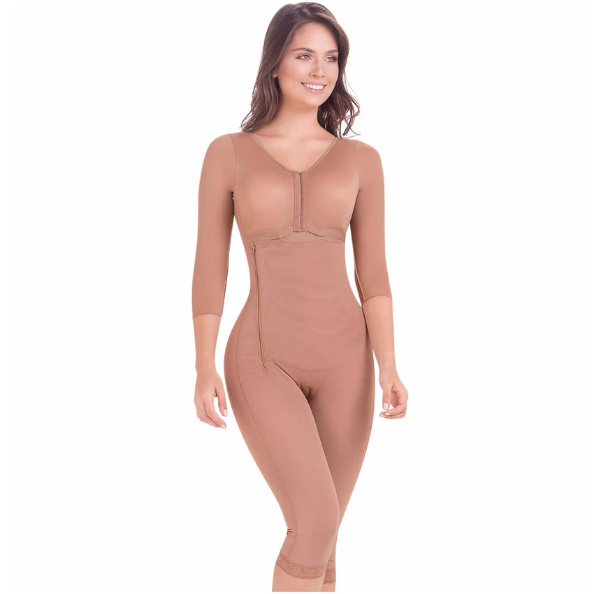MariaE ME-09292 Post Surgery Capri Shapewear with Sleeves