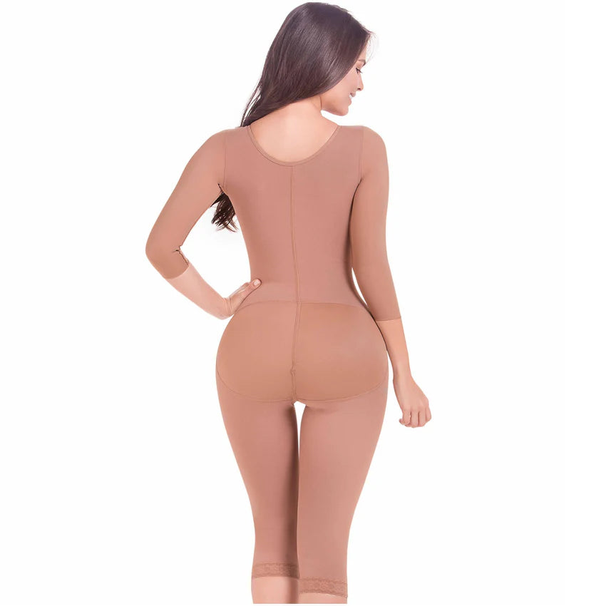 MariaE ME-09292 Post Surgery Capri Shapewear with Sleeves