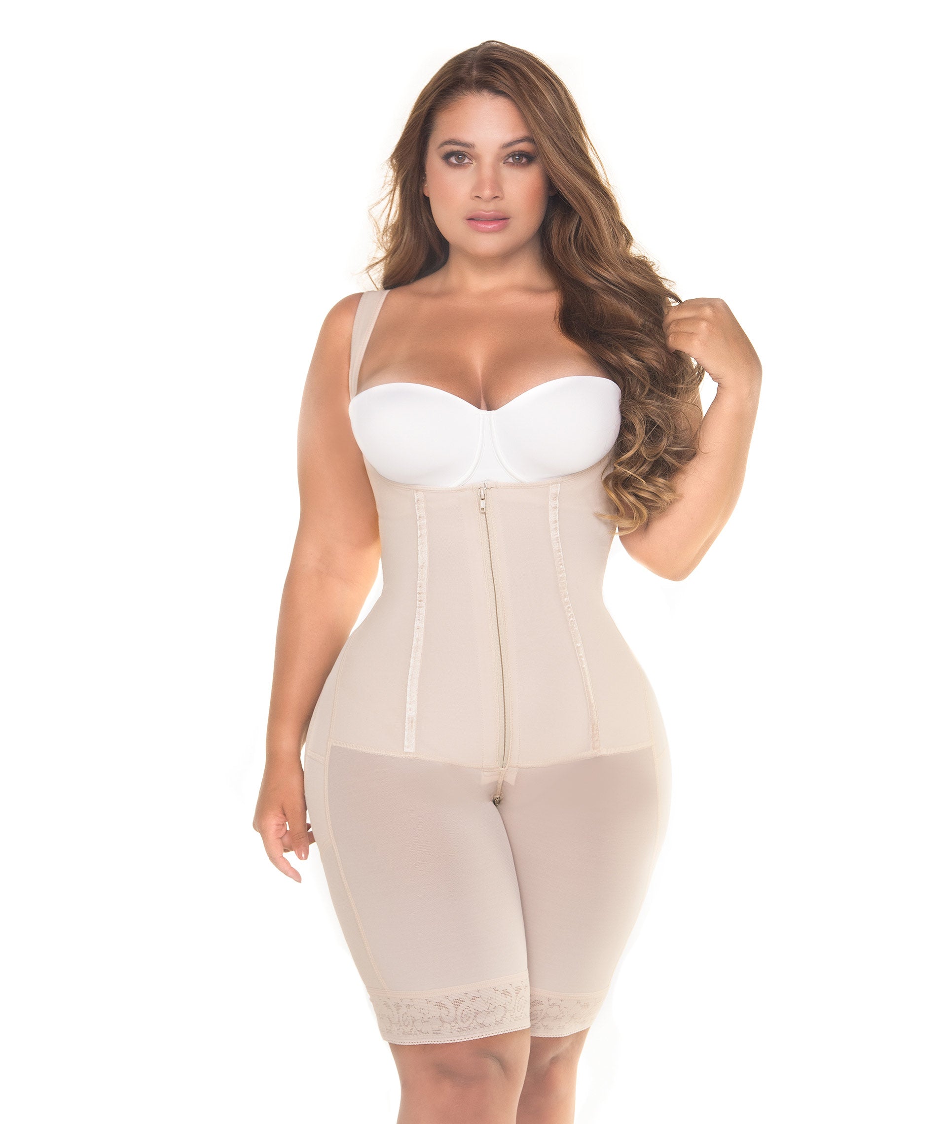 MariaE ME-RA003 Hourglass Zippered Girdle with Rods