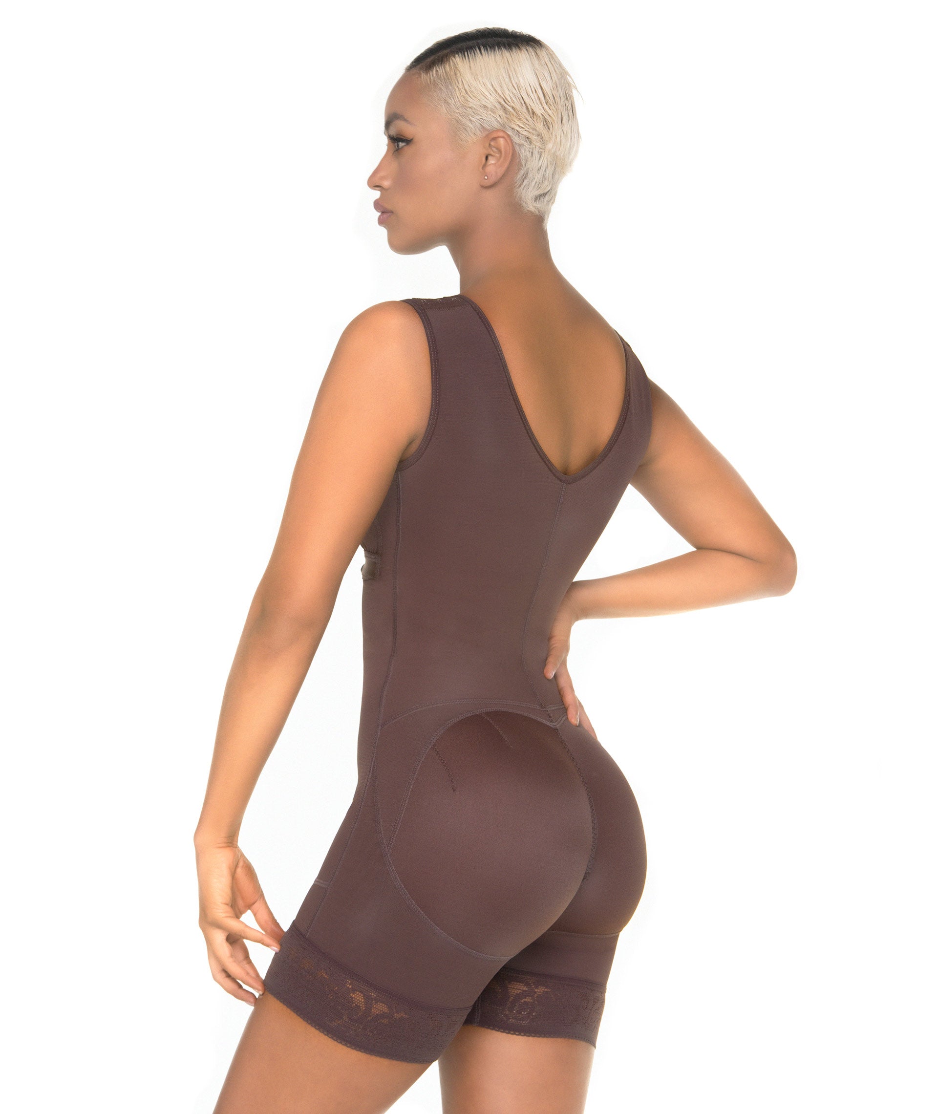 MariaE ME-FQ102 Bodysuit Shapewear Short In Powernet