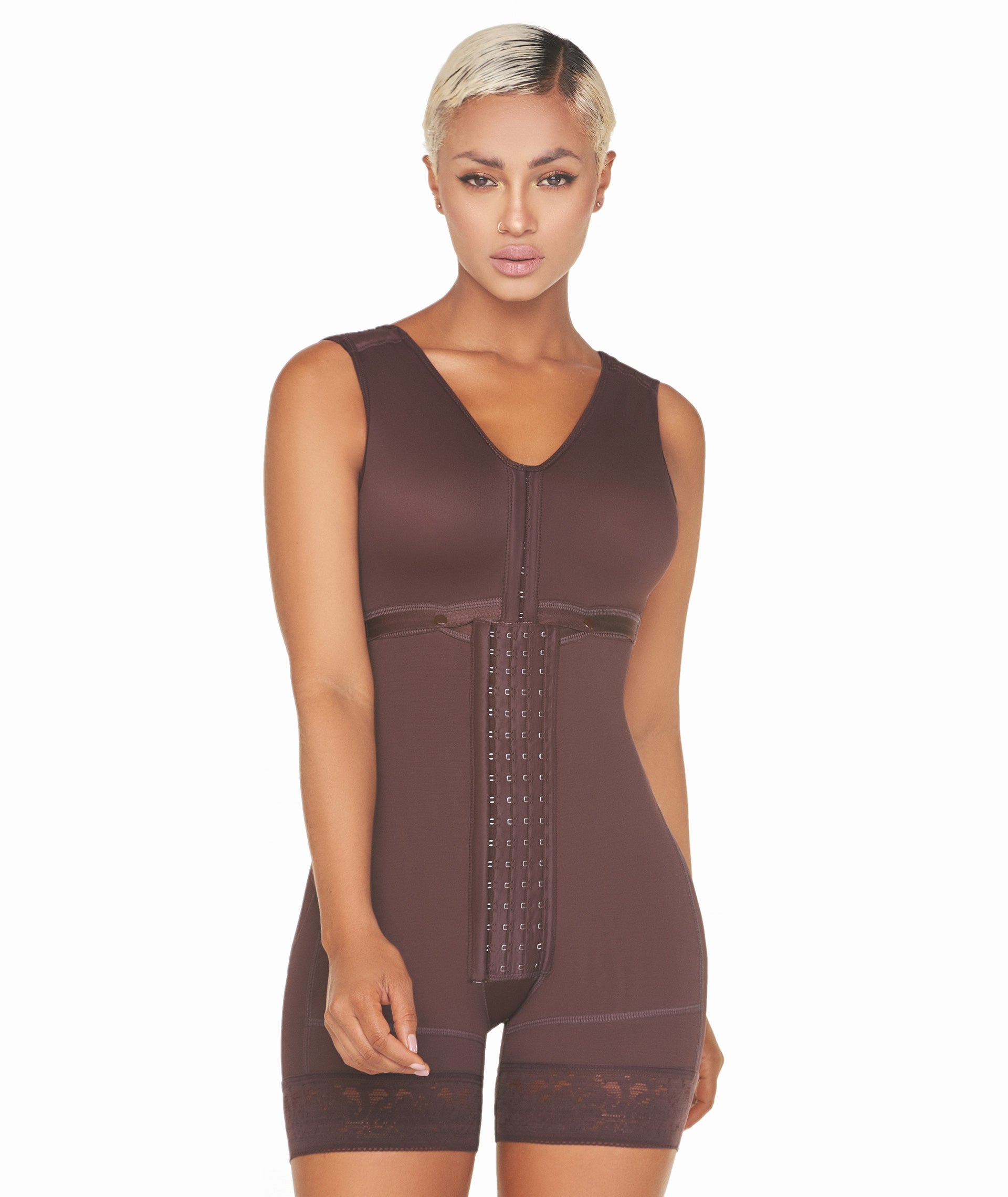 MariaE ME-FQ102 Bodysuit Shapewear Short In Powernet