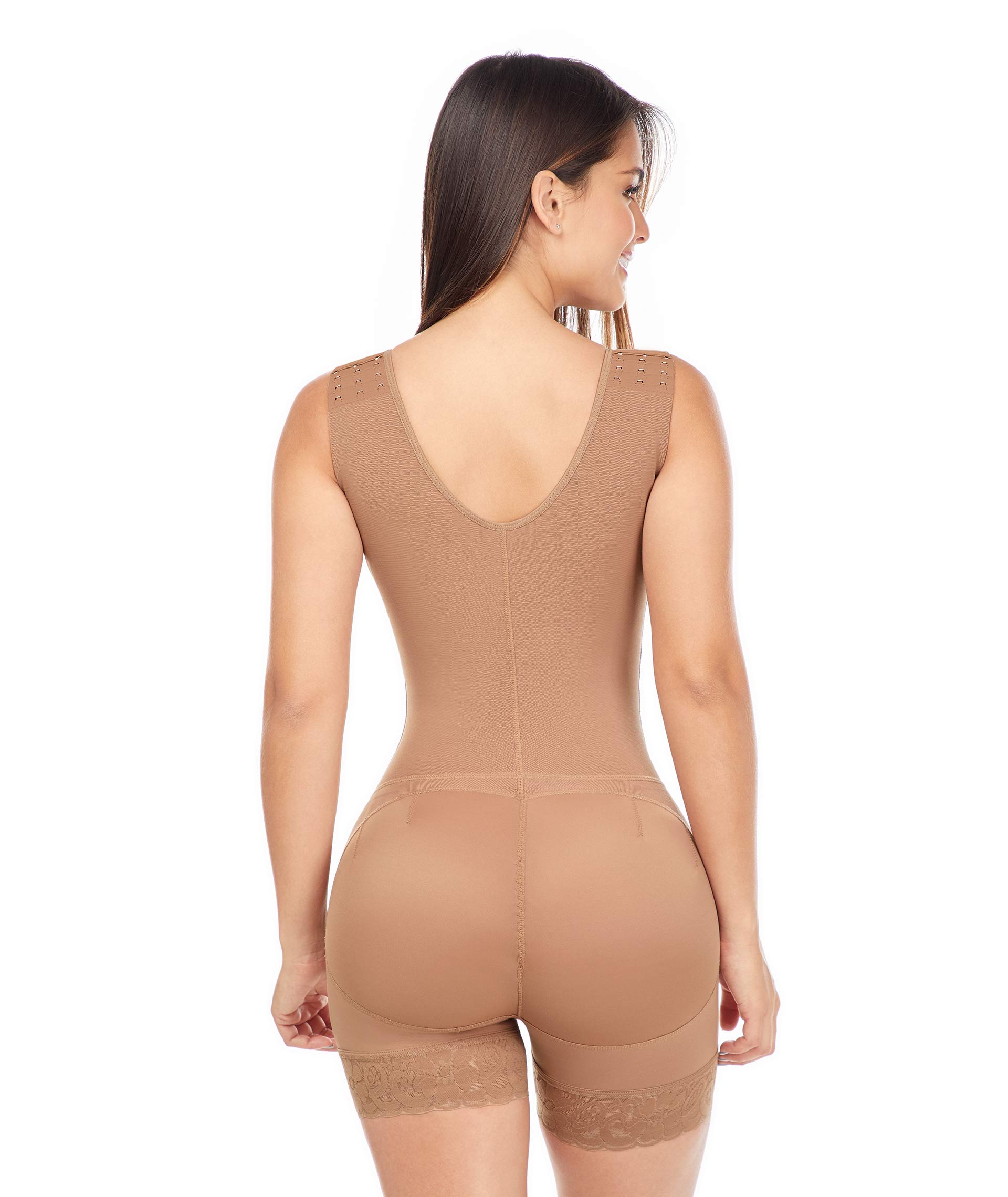 MariaE ME-FQ102 Bodysuit Shapewear Short In Powernet
