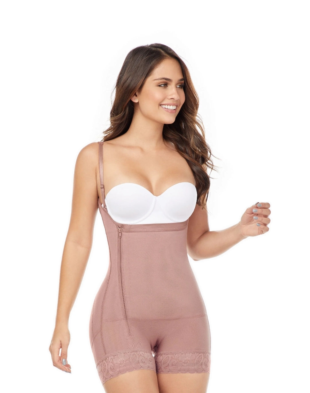 MariaE ME-FQ113 Postpartum Faja Open Breast Shapewear Bodysuit